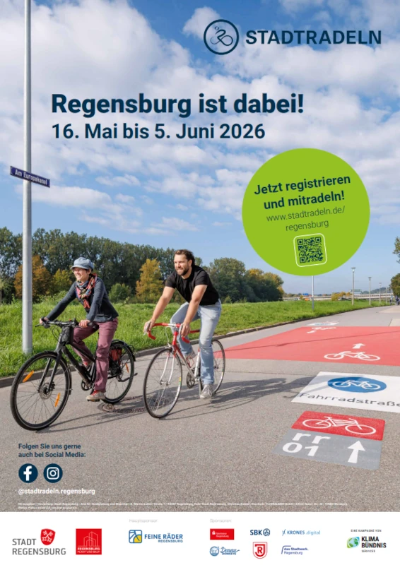 STADTRADELN Regensburg 2026 & regensburger radlwochen: Feine Räder ist dabei Regensburg radelt: Vom 16. Mai bis 5. Juni 2026 läuft das STADTRADELN in Regensburg. Gleichzeitig bringen die regensburger radlwochen vom 16. Mai bis 5. Juli 2026 viele Aktionen rund ums Fahrrad in die Stadt. Feine Räder ist auch in diesem Jahr mit dabei – als lokaler Fahrradpartner, mit einem Fahrradpreis beim STADTRADELN und mit Fahrradflohmarkt-Terminen in der Furtmayrstraße. Für alle, die in Regensburg Fahrrad fahren, pendeln, einkaufen, zur Arbeit radeln oder einfach öfter das Auto stehen lassen möchten, ist dieser Zeitraum eine gute Gelegenheit: Das Rad steht im Mittelpunkt. Es geht um nachhaltige Mobilität, um Spaß am Fahren, um gemeinsames Engagement – und natürlich auch um die Frage, welches Fahrrad zum eigenen Alltag passt. Feine Räder ist beim STADTRADELN Regensburg 2026 und den Regensburger Radlwochen dabei. In der Übersicht STADTRADELN Regensburg 2026: drei Wochen Radkilometer sammeln regensburger radlwochen: Fahrradkultur in der ganzen Stadt Feine Räder ist dabei Fahrradflohmarkt bei Feine Räder Unser Tipp: Fahrrad jetzt vorbereiten Gebrauchte Fahrräder, E-Bikes und nachhaltige Mobilität Wichtige Termine im Überblick Regensburg fährt Rad – wir freuen uns auf die Fahrradwochen Sie suchen ein passendes Fahrrad für Regensburg? STADTRADELN Regensburg 2026: drei Wochen Radkilometer sammeln