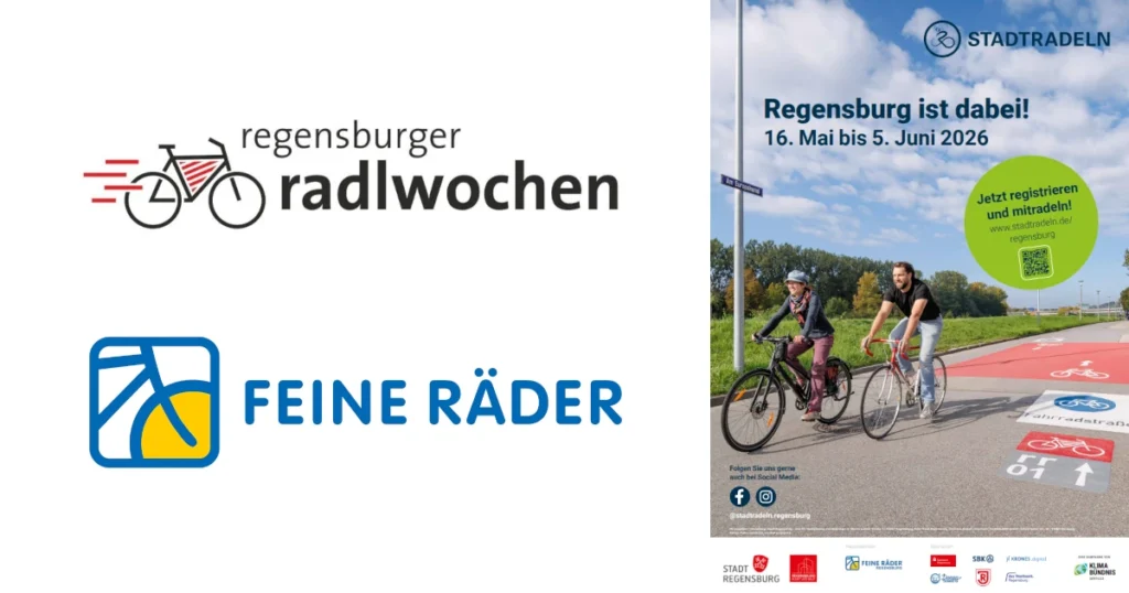 Feine Räder ist beim STADTRADELN Regensburg 2026 und den Regensburger Radlwochen dabei.