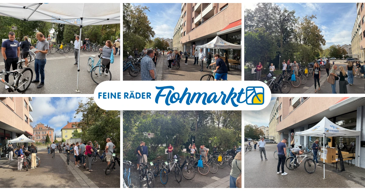 Gut besuchter Fahrradflohmarkt bei Feine Räder in Regensburg im September 2026