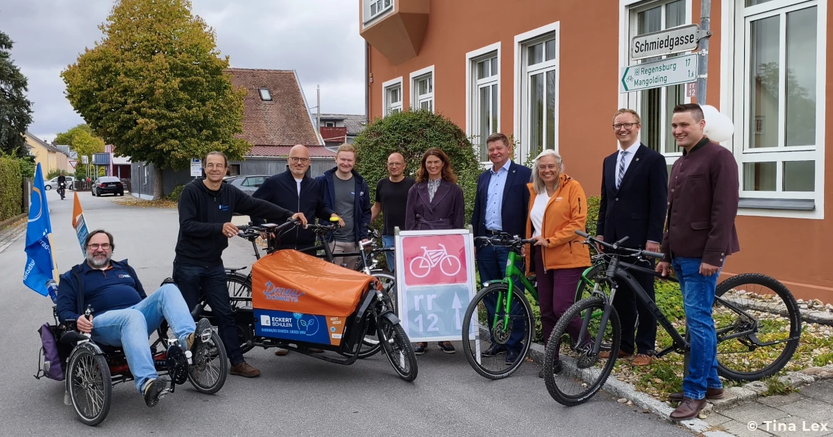 Die neue Radroute rr12 verbindet Regensburg, Neutraubling, Obertraubling und Mintraching. Auch die Donau Donkeys profitieren von besseren Radverbindungen.