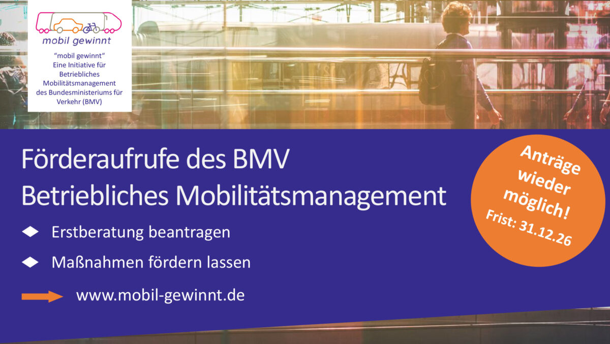 Förderprogramm „Betriebliches Mobilitätsmanagement“  und B